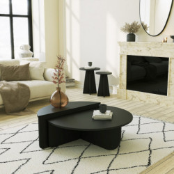 Mesa de centro Podium Negro Practica Hogar