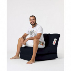 Puf de jardín Siesta Sofa Bed Negro Practica Hogar