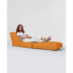 Puf de jardín Siesta Sofa Bed Naranja Practica Hogar