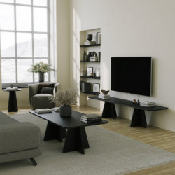 Mueble TV Mushroom Negro Practica Hogar