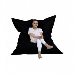 Puf de jardín Giant Cushion 140x180 Negro Practica Hogar