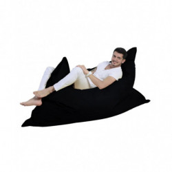 Puf de jardín Giant Cushion 140x180 Negro Practica Hogar