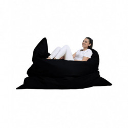 Puf de jardín Giant Cushion 140x180 Negro Practica Hogar