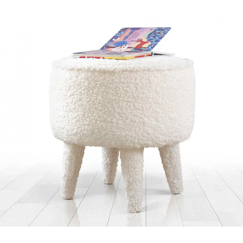 Puff Moouv 3336 Blanco Practica Hogar Puff Moouv 3336 Blanco Practica Hogar