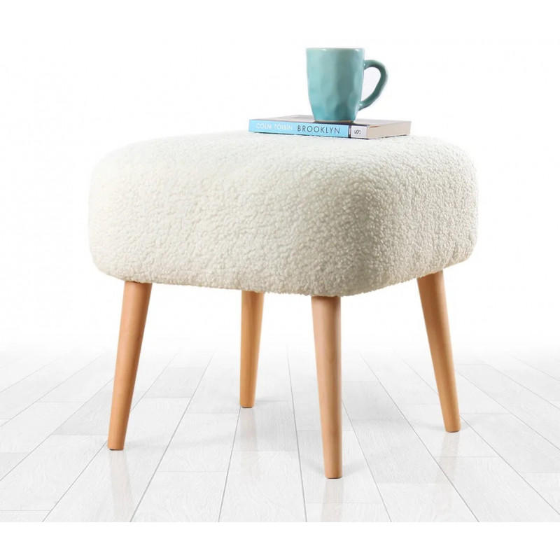 Puff Moouv 7096 Blanco Practica Hogar Puff Moouv 7096 Blanco Practica Hogar