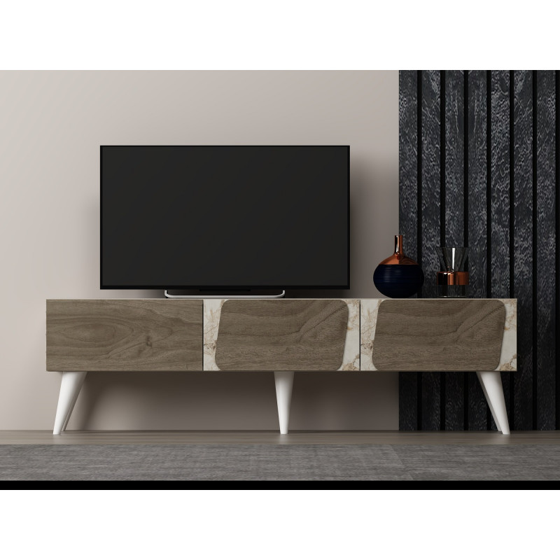 Mueble TV Veas Mármol Nogal Practica Hogar Mueble TV Veas Mármol Nogal Practica Hogar