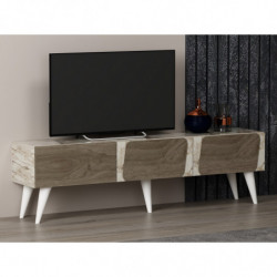 Mueble TV Veas Mármol Nogal Practica Hogar