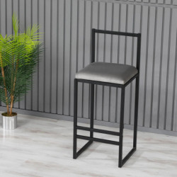 Taburete de bar Nordic Gris Practica Hogar