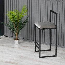 Taburete de bar Nordic Gris Practica Hogar