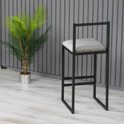Taburete de bar Nordic Gris Practica Hogar