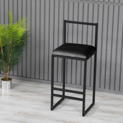 Taburete de bar Nordic Negro Practica Hogar
