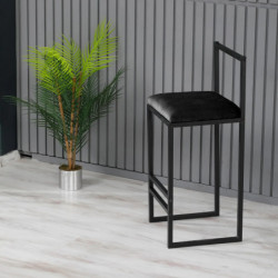Taburete de bar Nordic Negro Practica Hogar