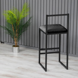Taburete de bar Nordic Negro Practica Hogar