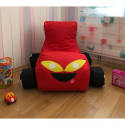 Puff Bean Bag Blc Araba Rojo Practica Hogar