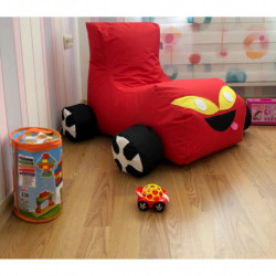 Puff Bean Bag Blc Araba Rojo Practica Hogar