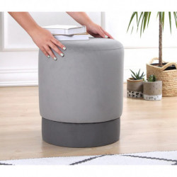 Puff Ropp Gris Practica Hogar
