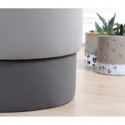 Puff Ropp Gris Practica Hogar