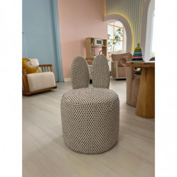 Pouff conejo Bunny Negro Blanco Practica Hogar