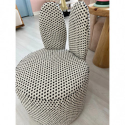 Pouff conejo Bunny Negro Blanco Practica Hogar