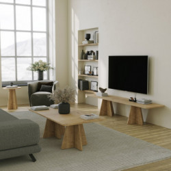 Mueble TV Mushroom Roble Zafiro Practica Hogar
