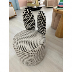 Pouff conejo Bunny Negro Blanco Practica Hogar