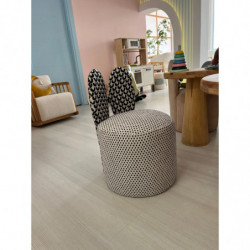 Pouff conejo Bunny Negro Blanco Practica Hogar