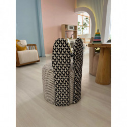 Pouff conejo Bunny Negro Blanco Practica Hogar