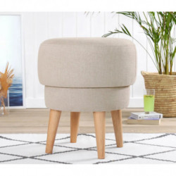 Puff Veccio Beige Practica Hogar