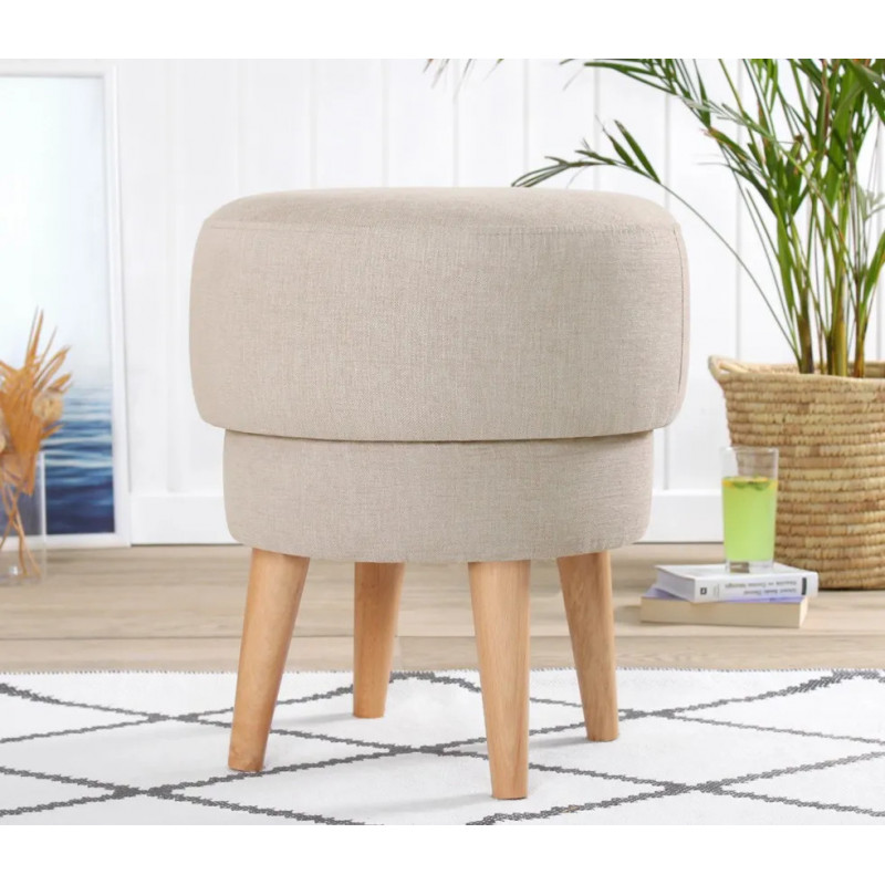 Puff Veccio Beige Practica Hogar Puff Veccio Beige Practica Hogar
