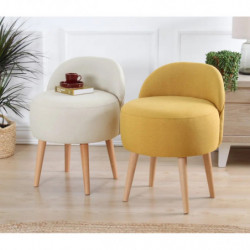 Puff Corvile Crema Practica Hogar