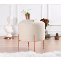 Puff Copper 46 Crema Practica Hogar