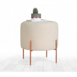 Puff Copper 46 Crema Practica Hogar
