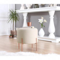 Puff Copper 46 Crema Practica Hogar