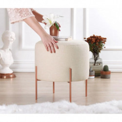 Puff Copper 46 Crema Practica Hogar