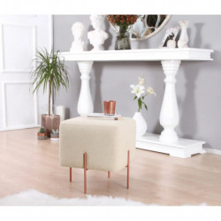 Puff Copper 58 Crema Practica Hogar