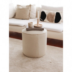 Puff Teddy Crema Practica Hogar