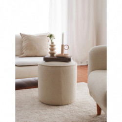 Puff Teddy Crema Practica Hogar