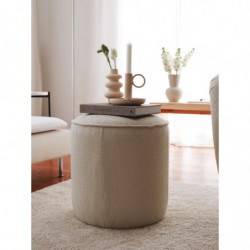 Puff Teddy Crema Practica Hogar