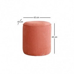 Puff Teddy Coral Practica Hogar