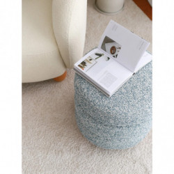 Puff Boumy Wood Azul Gris Practica Hogar