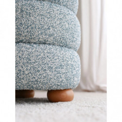Puff Boumy Wood Azul Gris Practica Hogar