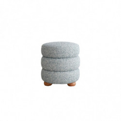 Puff Boumy Wood Azul Gris Practica Hogar