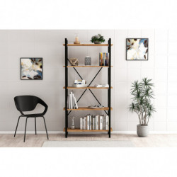 Librería Nero Elit Nogal Negro Practica Hogar