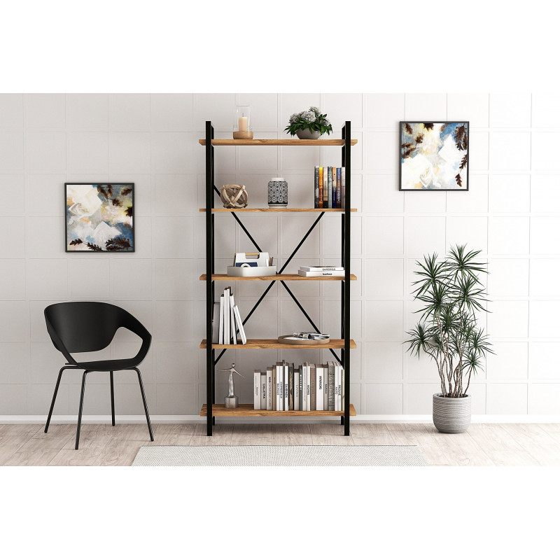 Librería Nero Elit Nogal Negro Practica Hogar Librería Nero Elit Nogal Negro Practica Hogar
