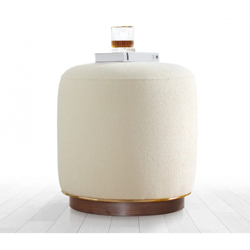Puff Zeone Crema Practica Hogar
