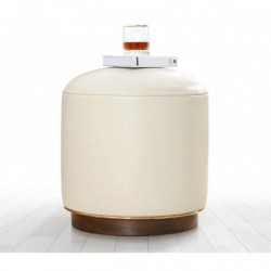 Puff Milotte Crema Practica Hogar