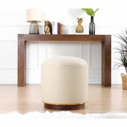 Puff Milotte Crema Practica Hogar
