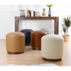 Puff Milotte Crema Practica Hogar