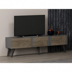 Mueble TV Veas Antracita Nogal Practica Hogar