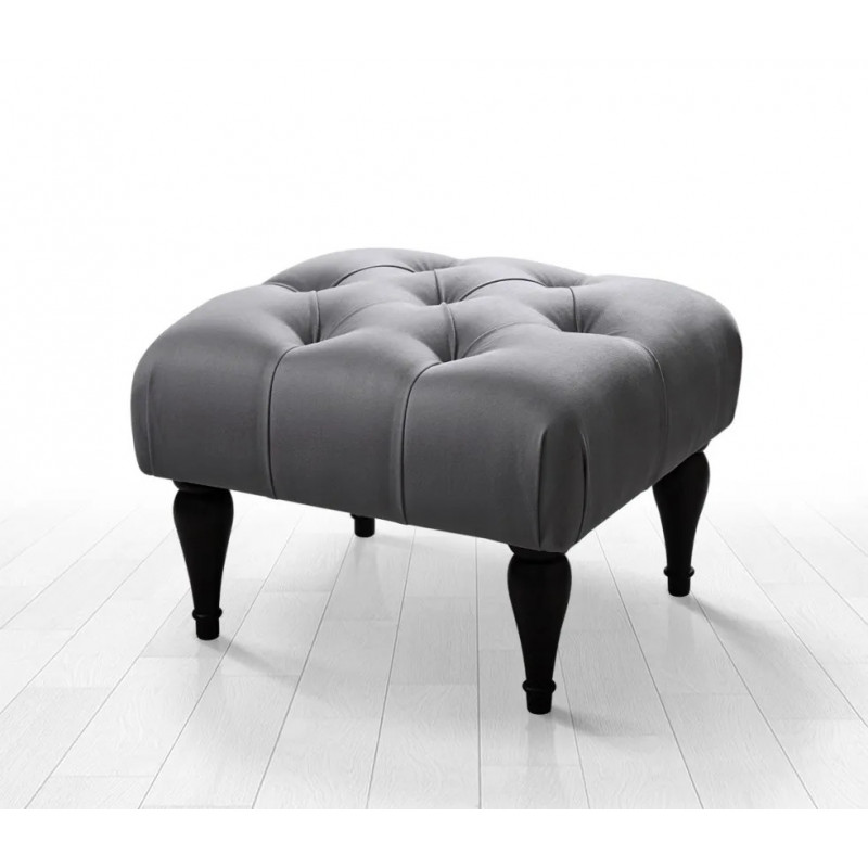 Puff Floral Gris Practica Hogar Puff Floral Gris Practica Hogar